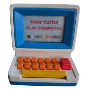 Vintage 1985 Tomy Tutor Play Computer Keyboard Learning Toy Preschool ABC / 123